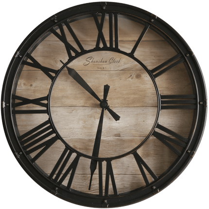 Große Wanduhr Industrie-Stil Metall