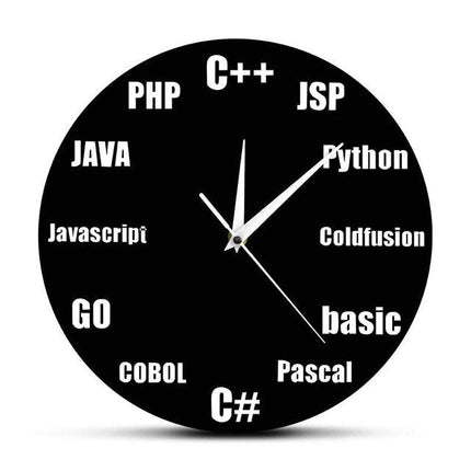 Originelle Wanduhr für Programmierer Coder