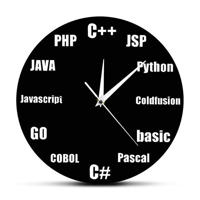 Originelle Wanduhr für Programmierer Coder