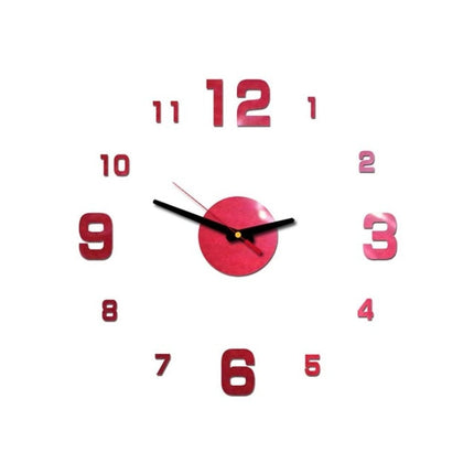 Moderne 3D Wanduhr zum Kleben Spiegeleffekt