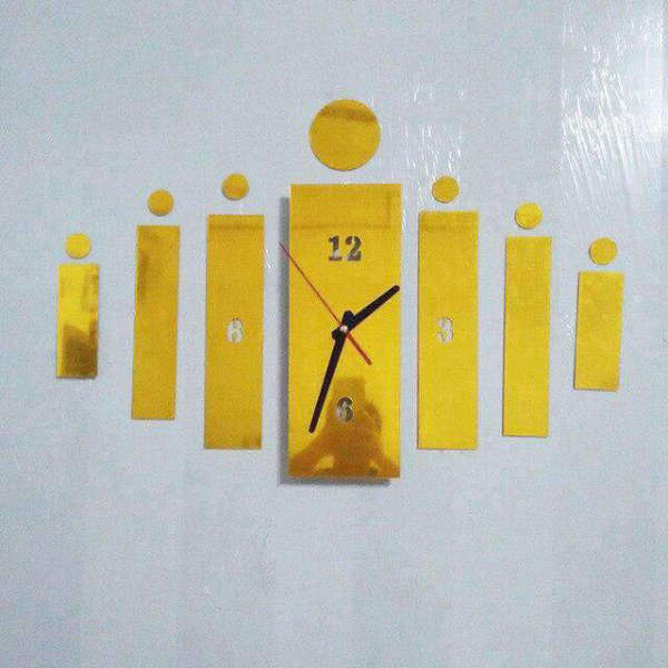 Rechteckige Design Spiegel Wanduhr DIY