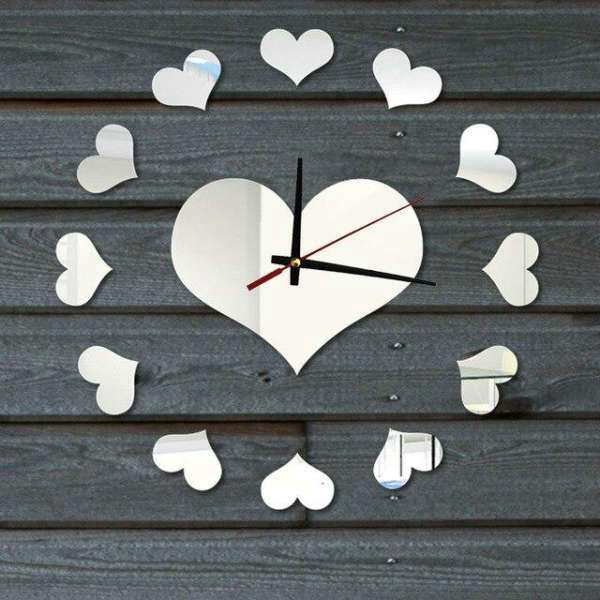 Große DIY Wanduhr in Herzform