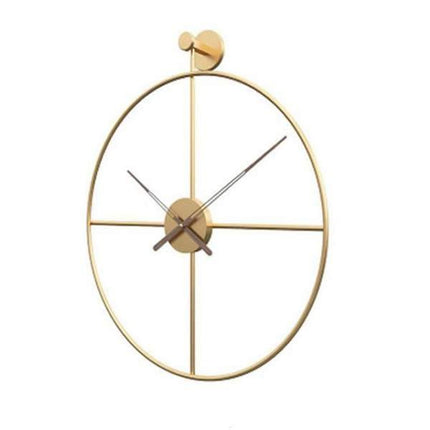 Nordische Design Wanduhr Metall schwarz