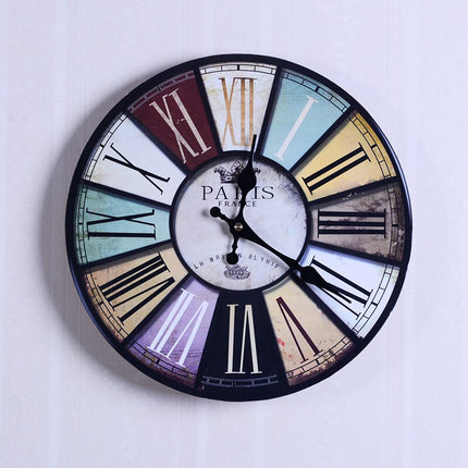 Retro Wanduhr im 60er-Jahre Nummernschild-Look