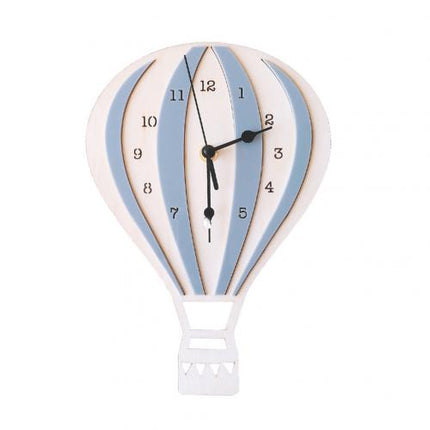Wanduhr Heißluftballon Holz fürs Kinderzimmer