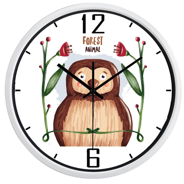 Wanduhr für Kinderzimmer mit Mops-Motiv