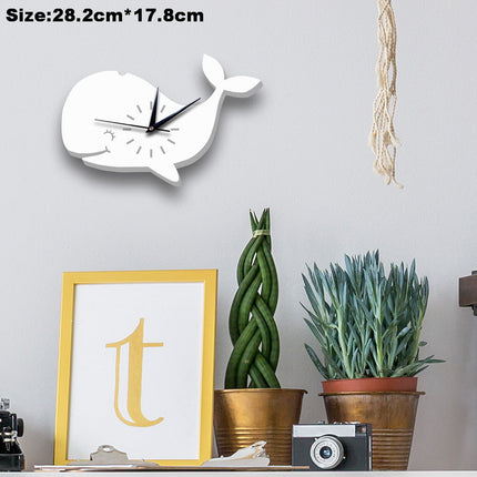 Weiße Kinder Wanduhr in Raketen-Form