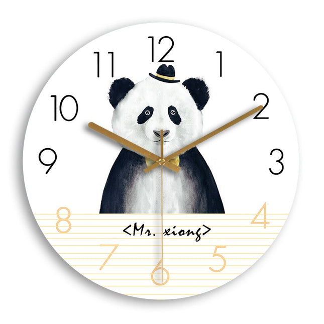 Runde Wanduhr Marmor und Glitzer