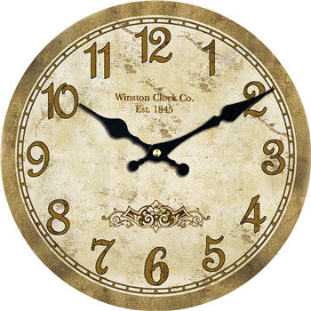 Runde Wanduhr im rostigen Used-Look