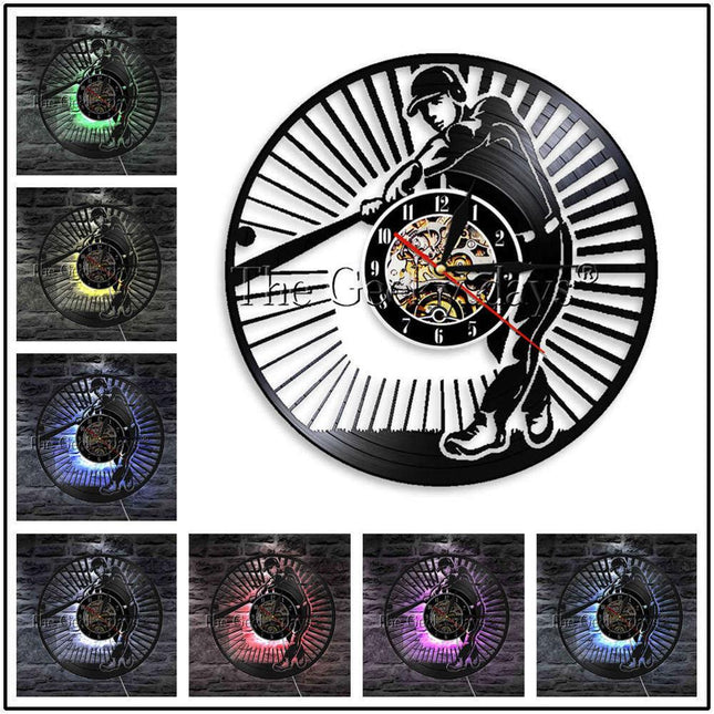 Baseball Schallplattenuhr als Sport-Geschenk