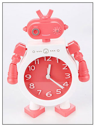 Analoger Kinderwecker in niedlicher Roboterform
