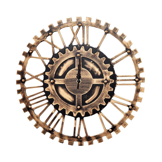 Vintage Wanduhr Zahnrad im Maschinen-Look