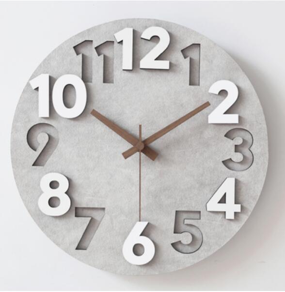 Moderne Küchenuhr in Betonoptik 3D