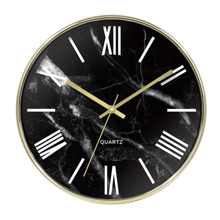 Moderne Wanduhr Marmor-Optik mit Quarzuhrwerk