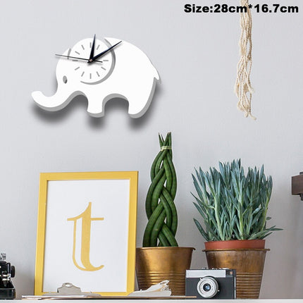 Weiße Kinder Wanduhr in Raketen-Form