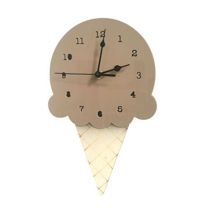 Wanduhr für Kinderzimmer als Eistüte
