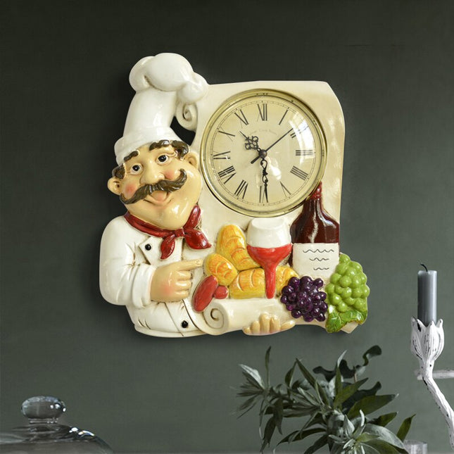Lustige Küchenuhr Vintage Design Koch