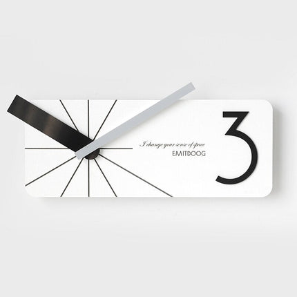 Rechteckige Wanduhr modernes minimalistisches Design