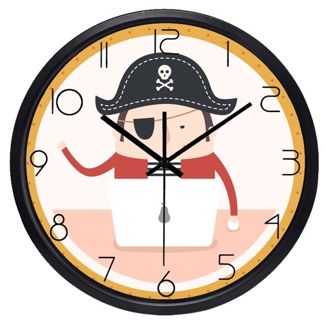 Wanduhr für Kinderzimmer mit Mops-Motiv