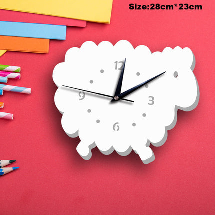 Weiße Kinder Wanduhr in Raketen-Form