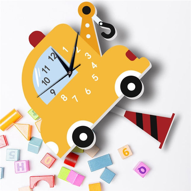 Wanduhr für Babyzimmer Ufo mit Alien