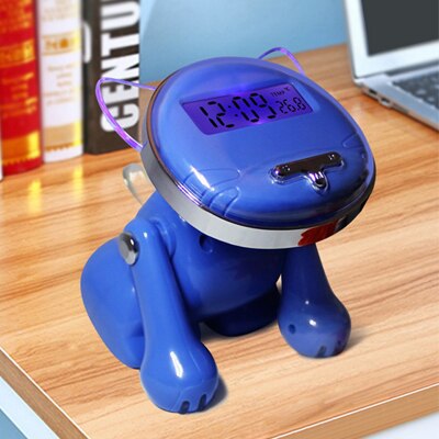 Digitalwecker im lustigen Roboter-Hund Design