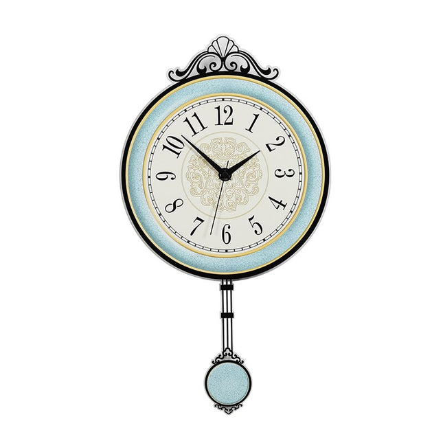 Moderne Design Pendeluhr Wanduhr blau