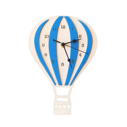 Wanduhr Heißluftballon Holz fürs Kinderzimmer