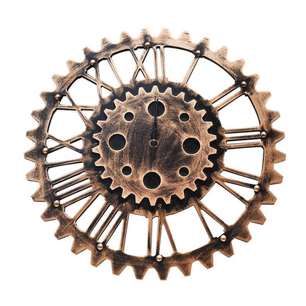 Vintage Wanduhr Zahnrad im Maschinen-Look