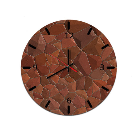 Industrielle Wanduhr in rustikaler Holzoptik