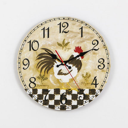 Vintage Wanduhr aus Holz im Landhausstil