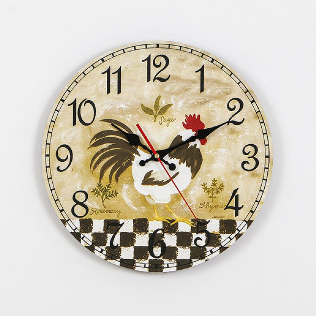 Vintage Wanduhr aus Holz im Landhausstil