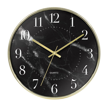 Moderne Wanduhr Marmor-Optik mit Quarzuhrwerk