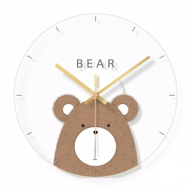 Lustige Kinderzimmer Wanduhr mit Fuchs