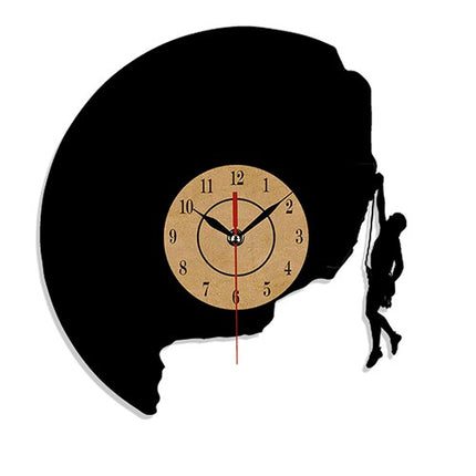 Klettern Schallplattenuhr für Bergsteiger als Geschenk