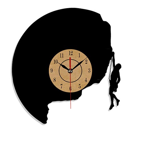 Klettern Schallplattenuhr für Bergsteiger als Geschenk