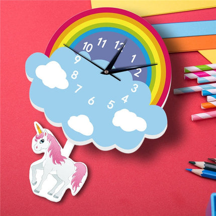 Wanduhr für Babyzimmer Ufo mit Alien