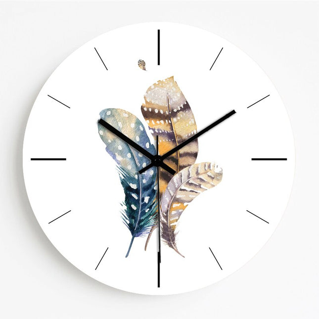 Runde Wanduhr Marmor und Glitzer