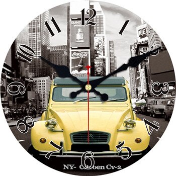 Retro Wanduhr Paris mit Oldtimer