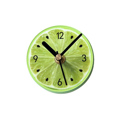 Kleine Vintage Küchenuhr mit Zitronen-Motiv