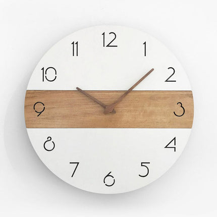 Wanduhr Holz im skandinavischen Design rund