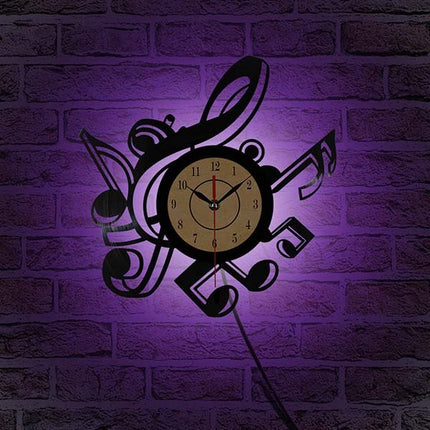 Musiknoten Schallplattenuhr als Geschenk für Musiker