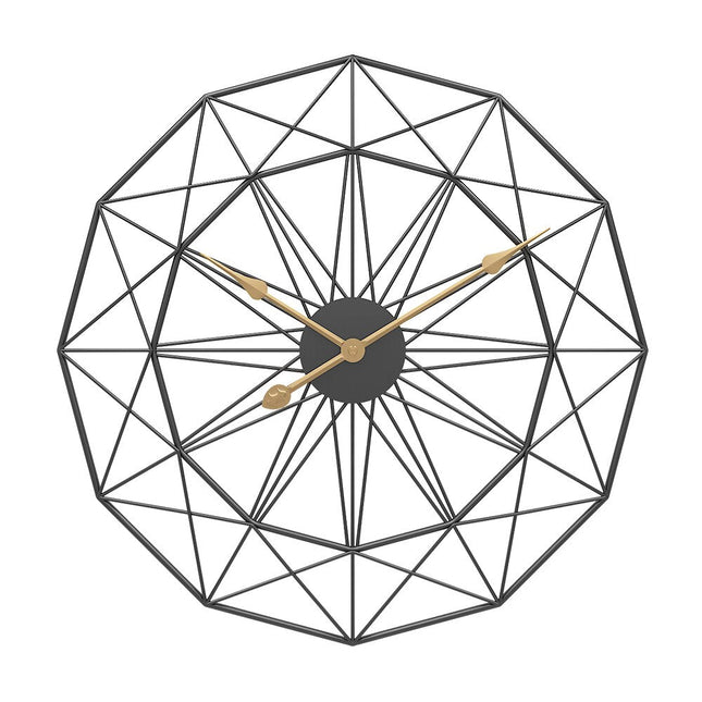 Große geometrische Wanduhr aus Metall