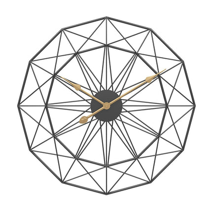 Große geometrische Wanduhr aus Metall