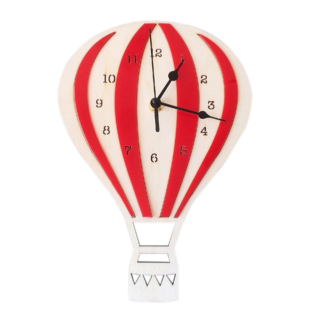 Originelle Wanduhr Heißluftballon skandinavisches Design