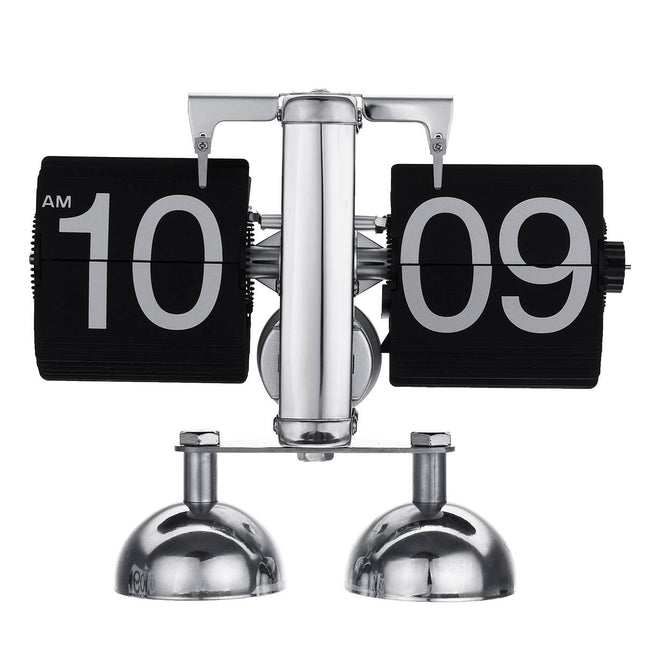 Große Retro Flip Uhr Metall