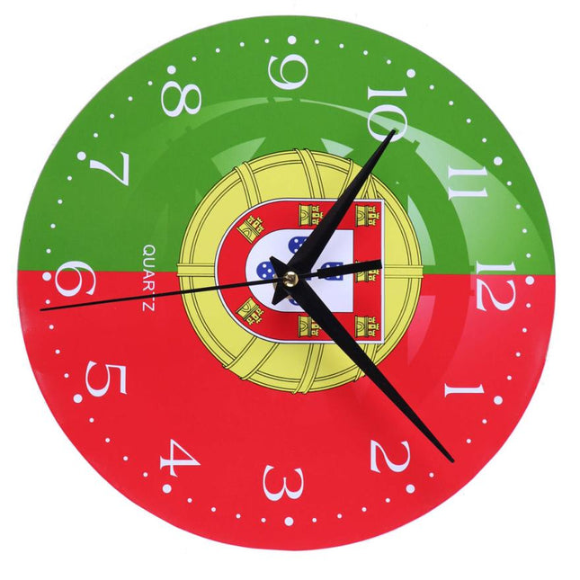 Wanduhr Design Spanien Flagge für Fans