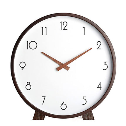 Minimalistische Tischuhr aus hellem Holz