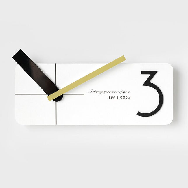 Rechteckige Wanduhr modernes minimalistisches Design