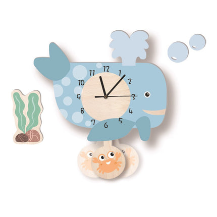 Kinder Wanduhr in Flamingo-Form